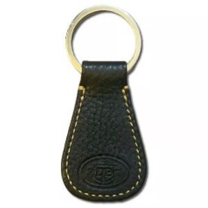 Dooney & Bourke Dark Green Leather Key Holder with Gold Ring